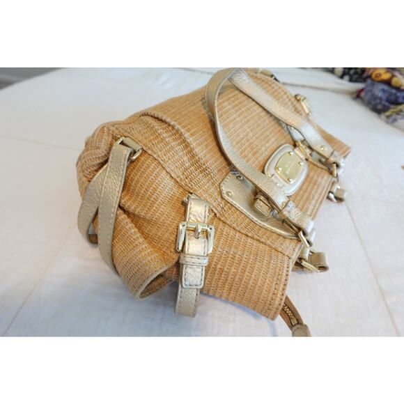 Michael Kors Gansevoort Cognac Leather Satchel Tote Summer Bag - Picture 9 of 10